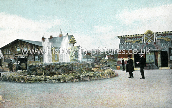 The Illuminated Electric Foundations, Palace by the Sea, Clacton-on-Sea, Essex. c.1910
